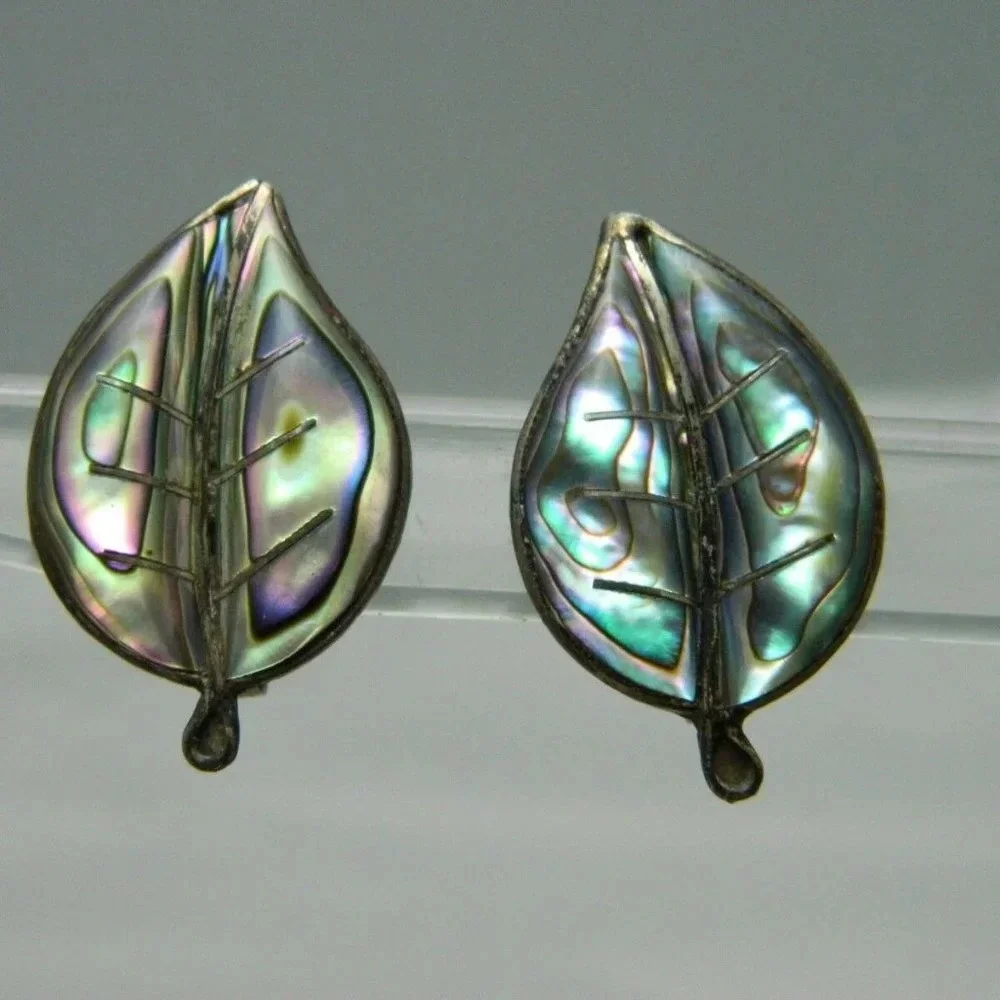 Alpaca Mark .925 Sterling Silver Abalone Leaf